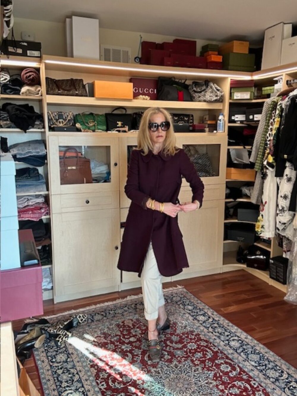 Moschino Cheap and Chic Wool Size 8 Burgundy Coat